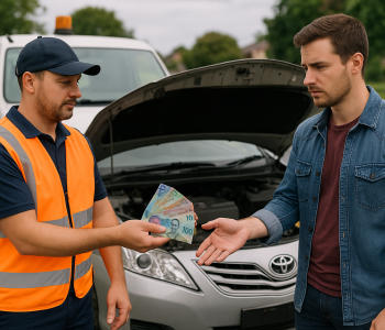 Car Removal NZ representative confirming identity documentation for vehicle recycling compliance