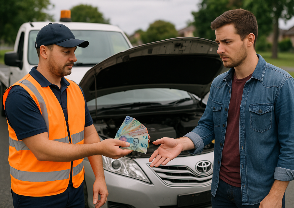 Car Removal NZ representative confirming identity documentation for vehicle recycling compliance